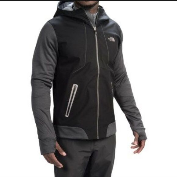 The North Face Kilowatt Hooded Jacket gray and black mens size medium - Picture 1 of 7